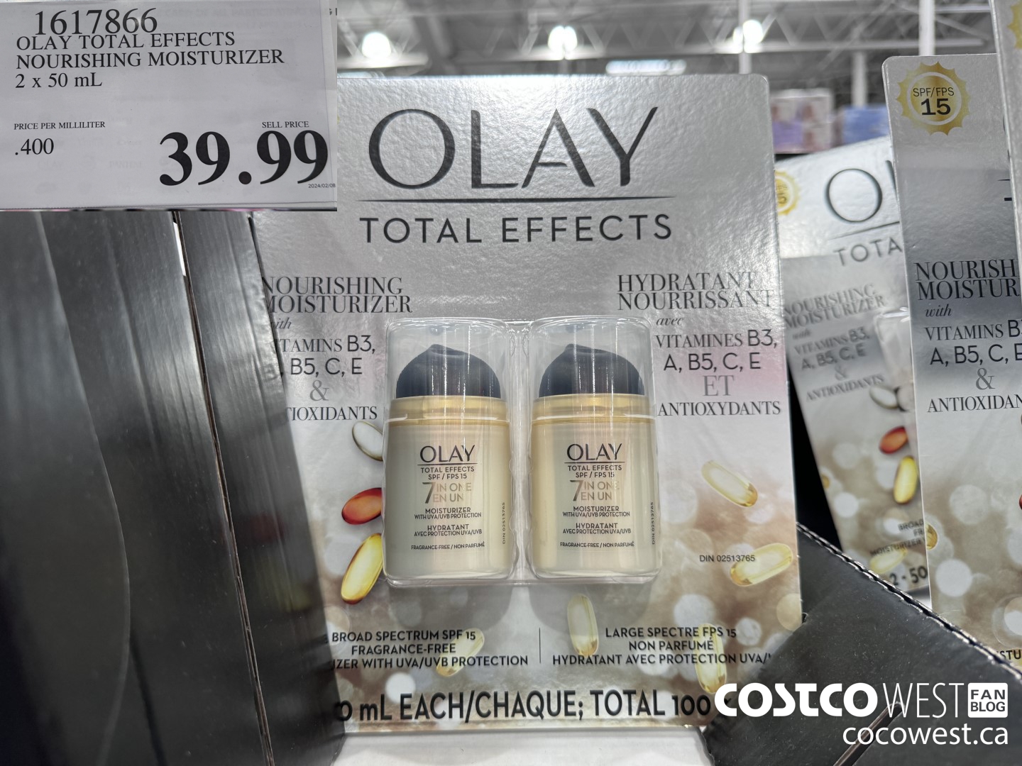 1617866 OLAY TOTAL EFFECTS ANTI-AGING MOISTURIZER 2 X 50 ML $39.99