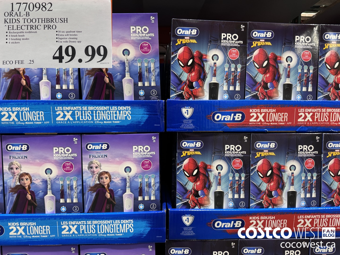 1770982 ORAL-B KIDS TOOTHBRUSH ELECTRIC PRO $49.99