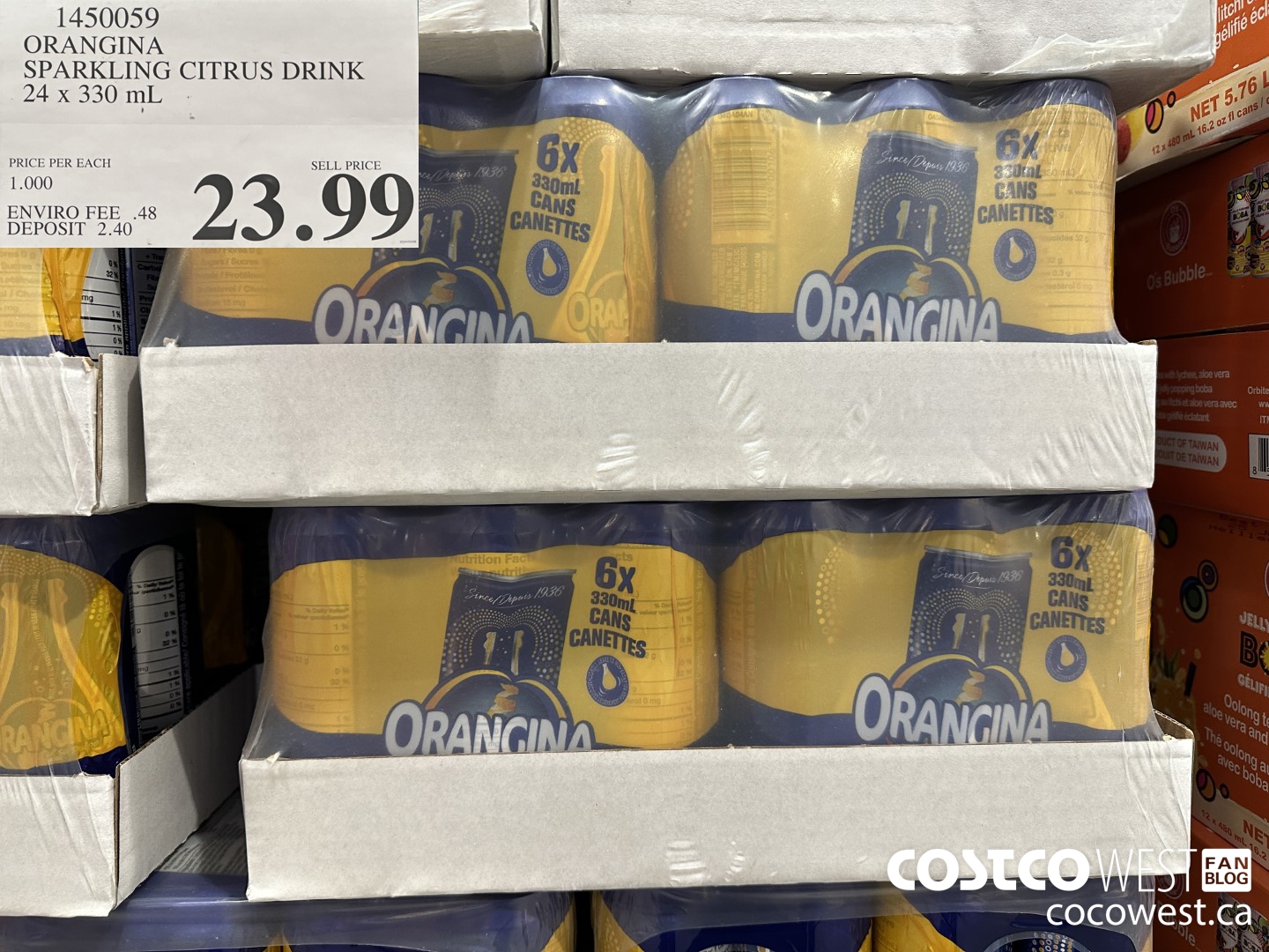 1450059 ORANGINA SPARKLING CITRUS DRINK 24 x 330 mL $23.99