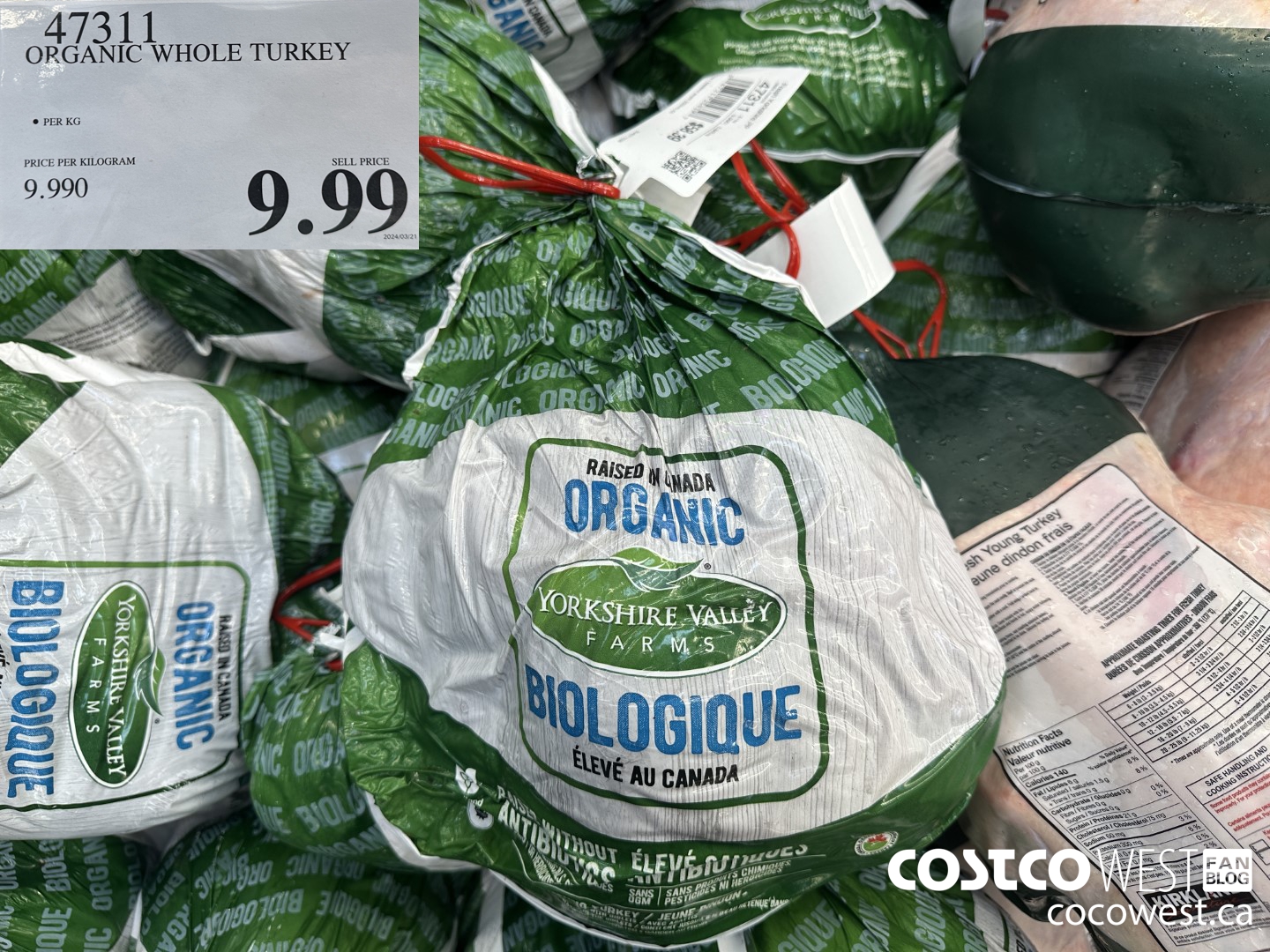 47311 ORGANIC WHOLE TURKEY $9.99
