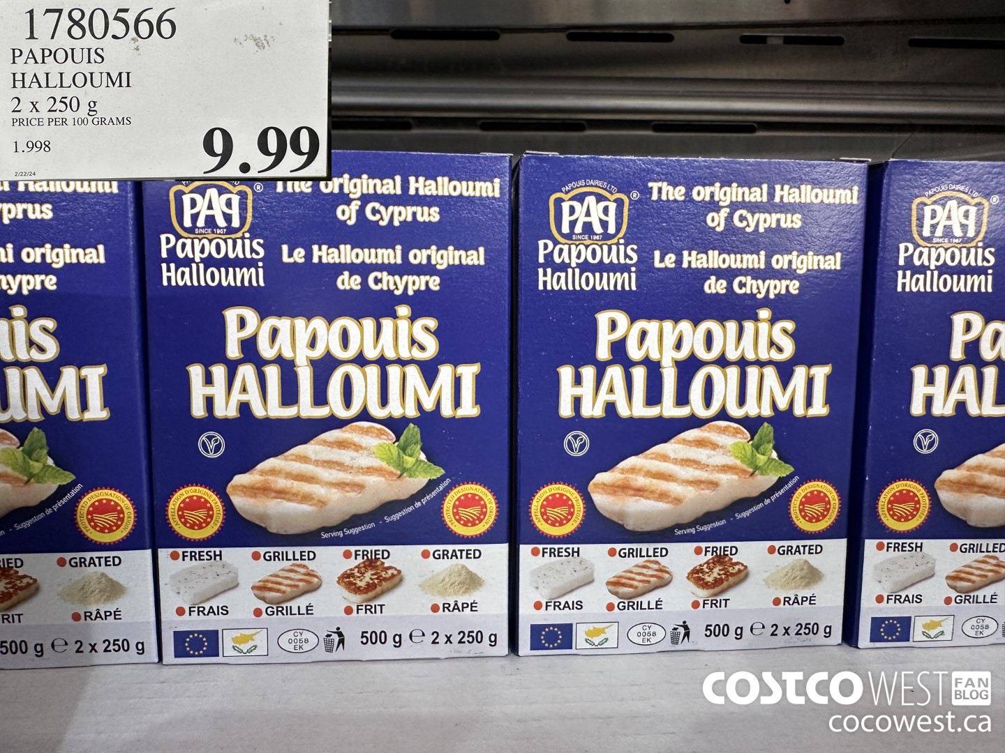 1780566 PAPOUIS HALLOUMI 2 X 250 G $9.99