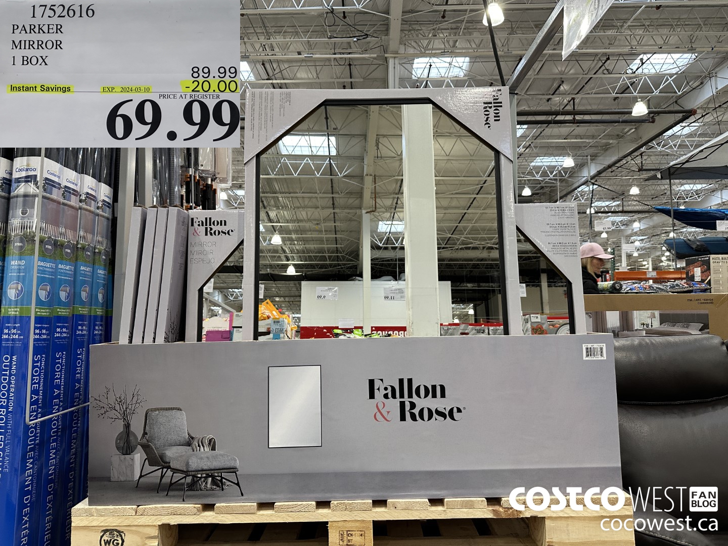 1752616 PARKER MIRROR 1 BOX ($20.00 INSTANT SAVINGS EXPIRES ON 2024-03-10) $69.99