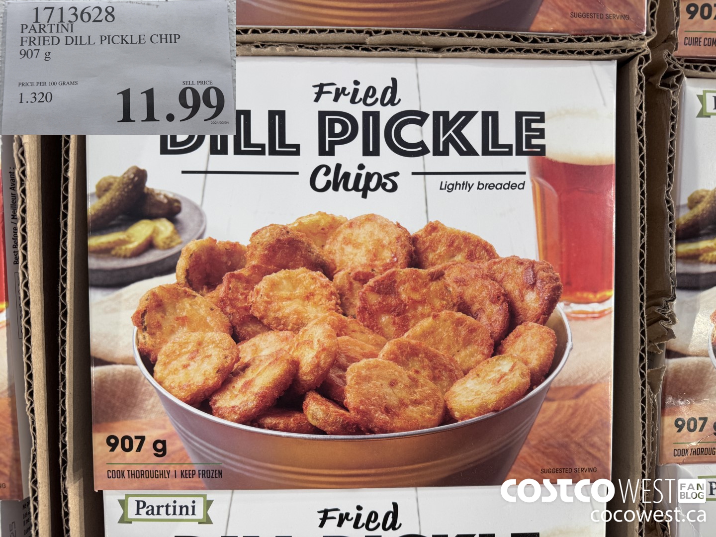1713628 PARTINI FRIED DIL PICKLE CHIP 907 G $11.99