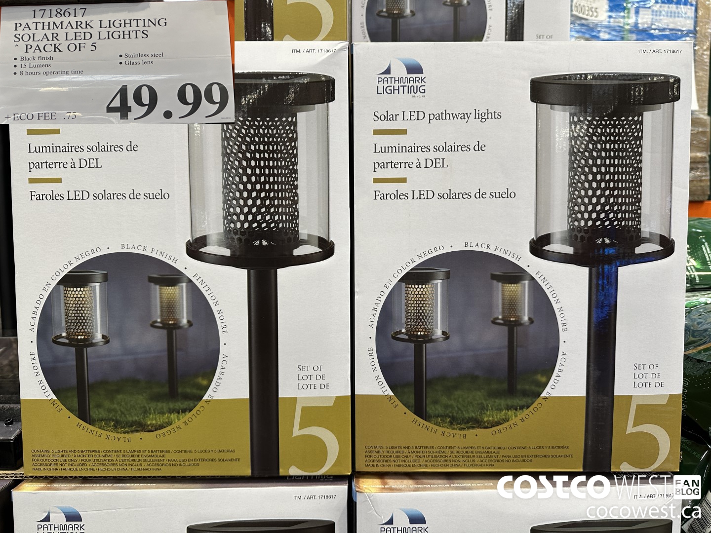 1718617 PATHMARK LIGHTING SOLAR LED LIGHTS PACK OF 5 $49.99