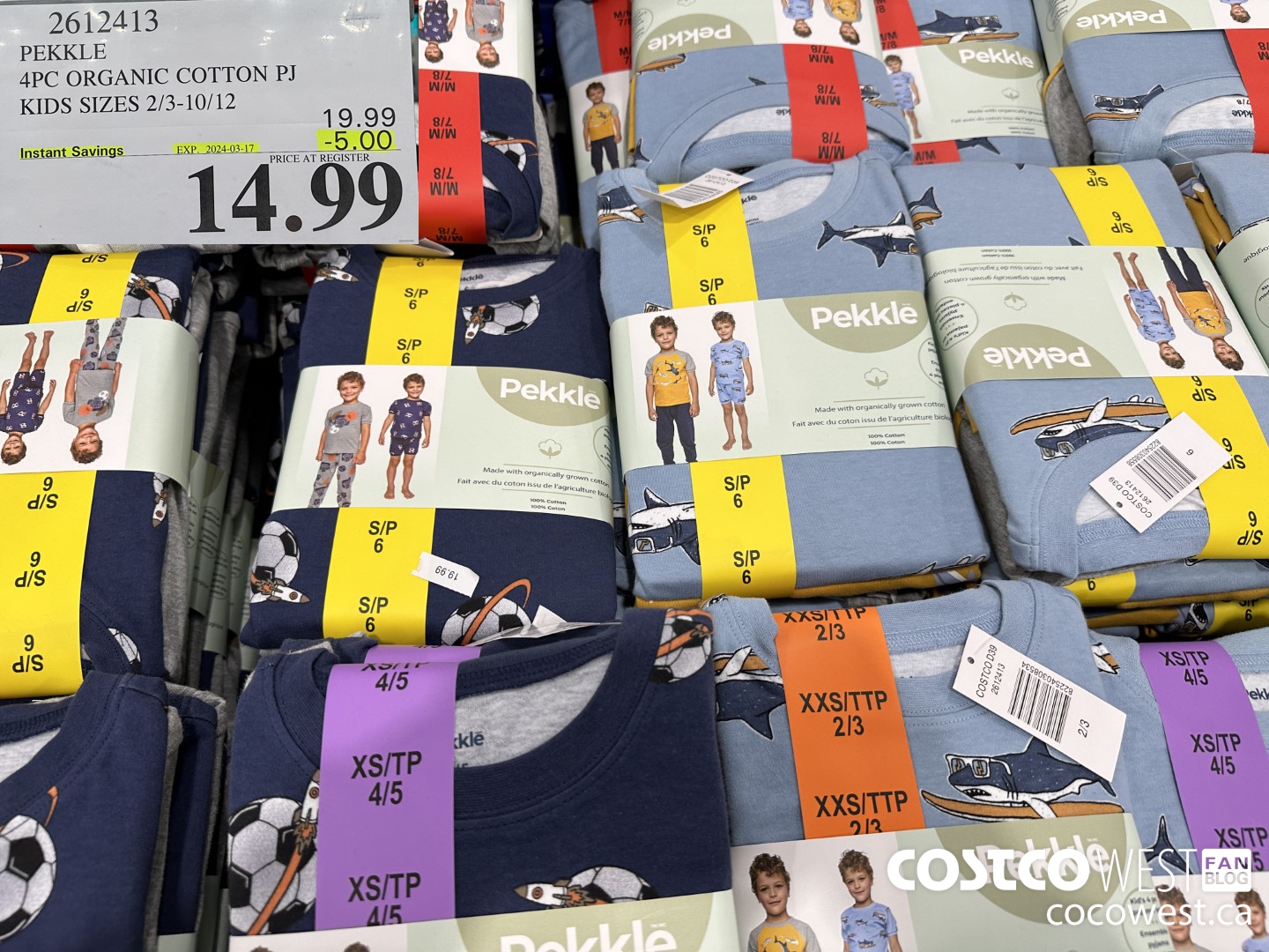 2612413 PEKKLE 4PC ORGANIC COTTON PJ KIDS SIZES 2/3-10/12 ($5.00 INSTANT SAVINGS EXPIRES ON 2024-03-17) $14.99