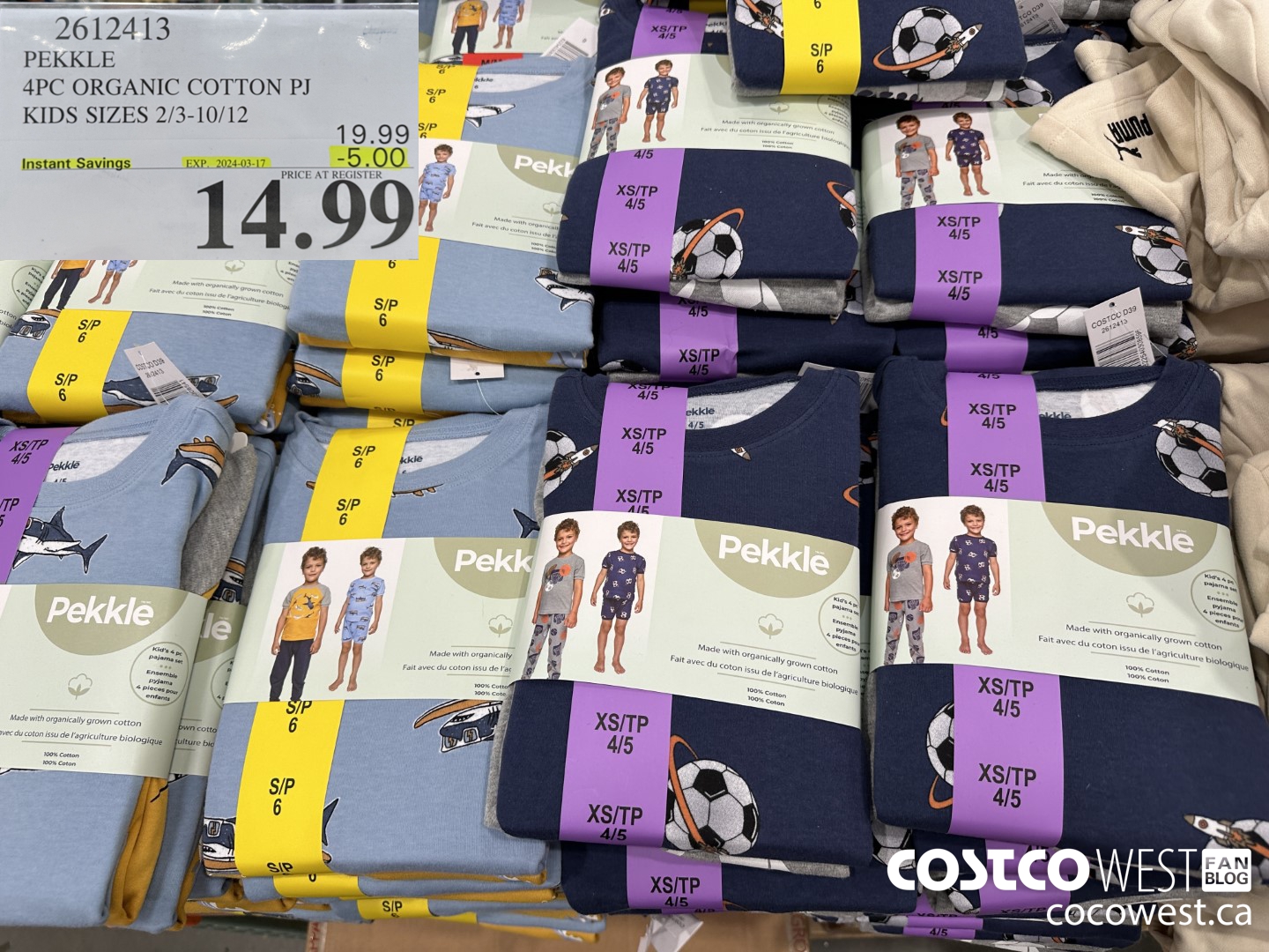 2612413 PEKKLE 4PC ORGANIC COTTON PJ KIDS SIZES 2/3-10/12 ($5.00 INSTANT SAVINGS EXPIRES ON 2024-03-17) $14.99