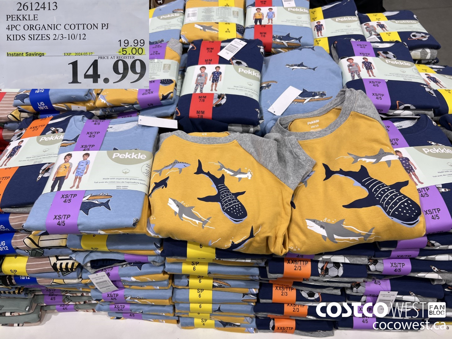 2612413 PEKKLE 4PC ORGANIC COTTON PJ KIDS SIZES 2/3-10/12 ($5.00 INSTANT SAVINGS EXPIRES ON 2024-03-17) $14.99