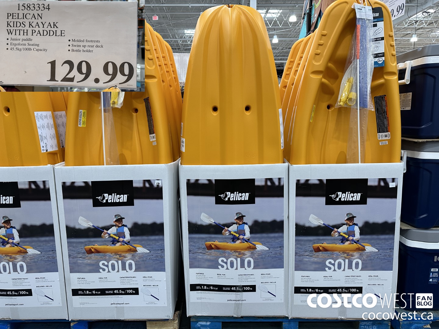 1583334 PELICAN KIDS KAYAK WITH PADDLE  $129.99