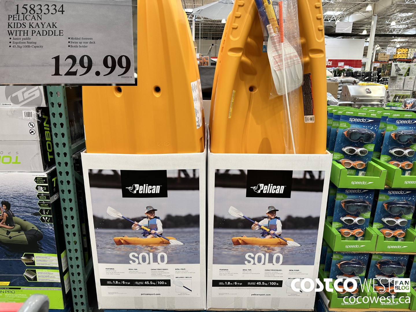 1583334 PELICAN KIDS KAYAK WITH PADDLE  $129.99