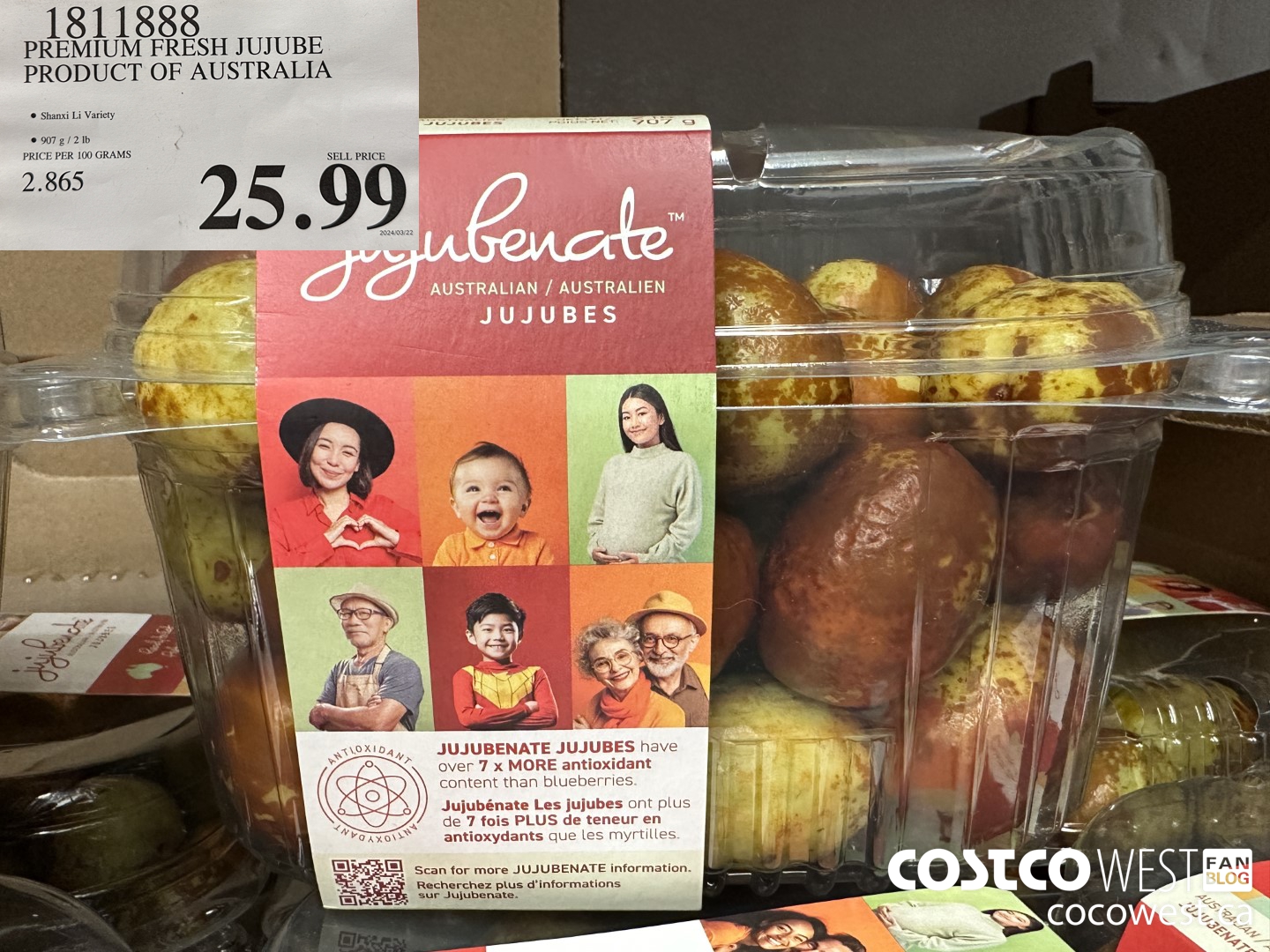 1811888 PREMIUM FRESH JUJUBE PRODUCT OF AUSTRALIA $25.99