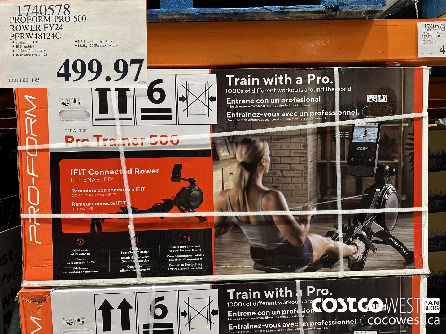 1740578 PROFORM PRO 500 ROWER FY24 PFRW48124C $499.97