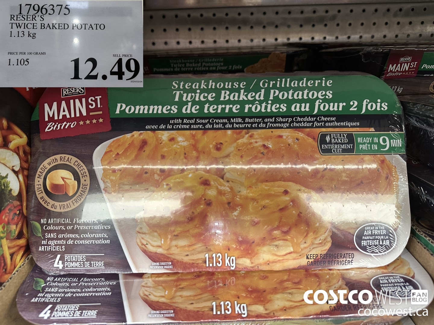 1796375 RESER'S TWICE BAKED POTATO 1.13 kg $12.49