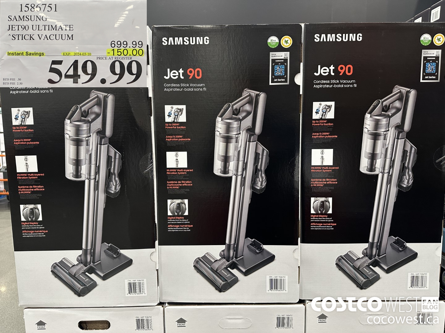 1586751 SAMSUNG JET90 ULTIMATE STICK VACUUM ($150.00 INSTANT SAVINGS EXPIRES ON 2024-03-10) $549.99