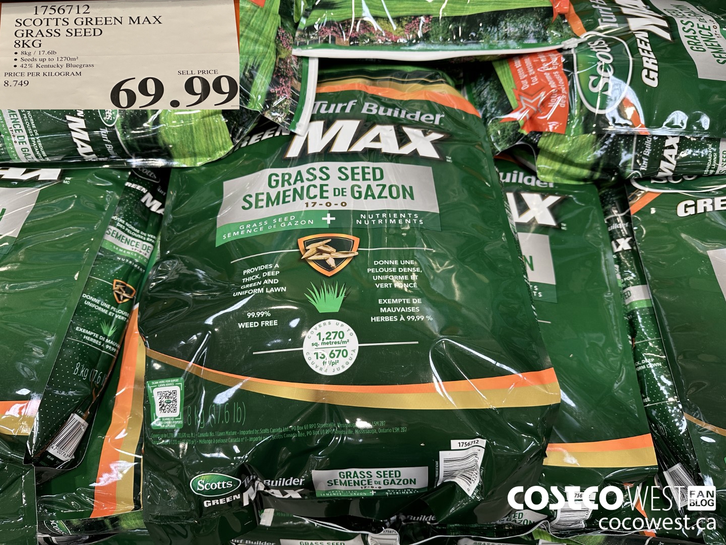 1756712 SCOTTS GREEN MAX GRASS SEED 8KG $69.99