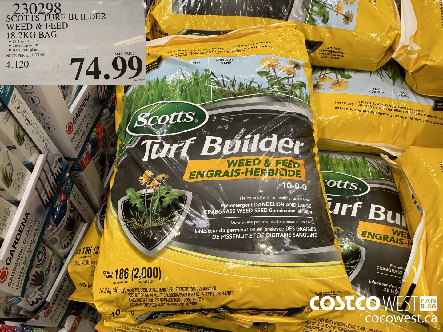230298 SCOTTS TURF BUILDER WEED PREVENT 18.2KG BAG $74.99