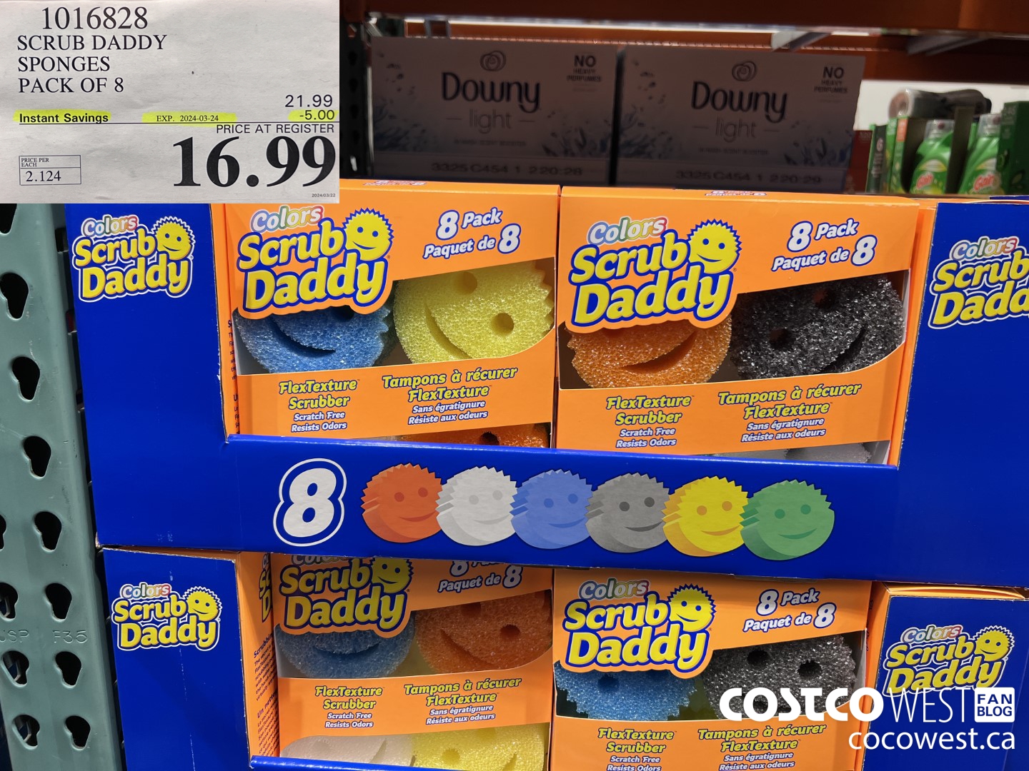 1016828 SCRUB DADDY SPONGES PACK OF 8 ($5.00 INSTANT SAVINGS EXPIRES ON 2024-03-24) $16.99
