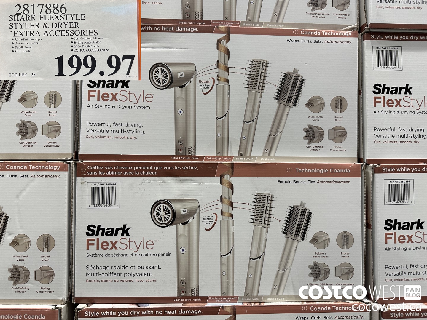 2817886 SHARK FLEXSTYLE STYLER & DRYER WITH EXTRA ACCESSORIES $199.97