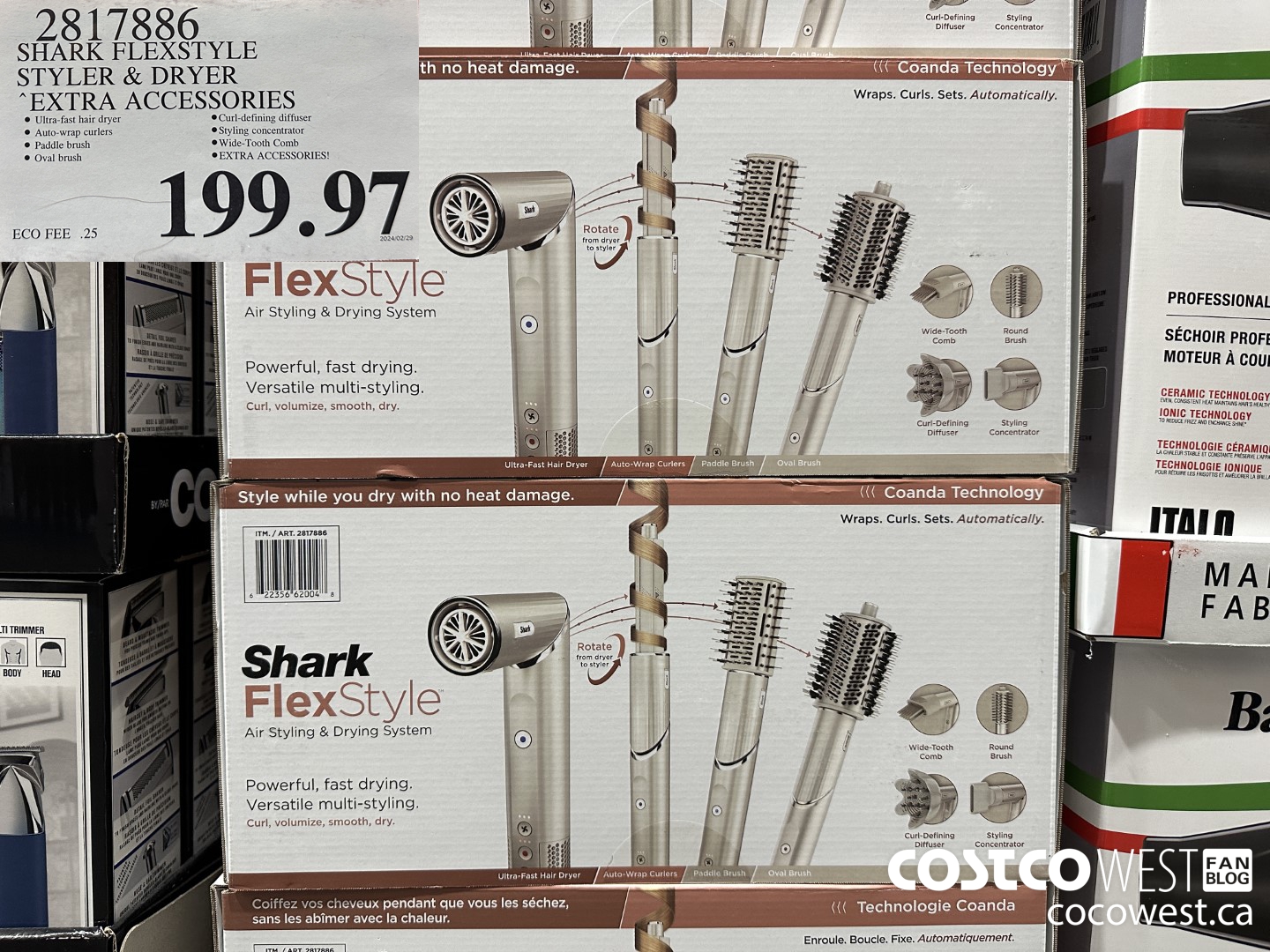2817886 SHARK FLEXSTYLE STYLER & DRYER WITH EXTRA ACCESSORIES $199.97