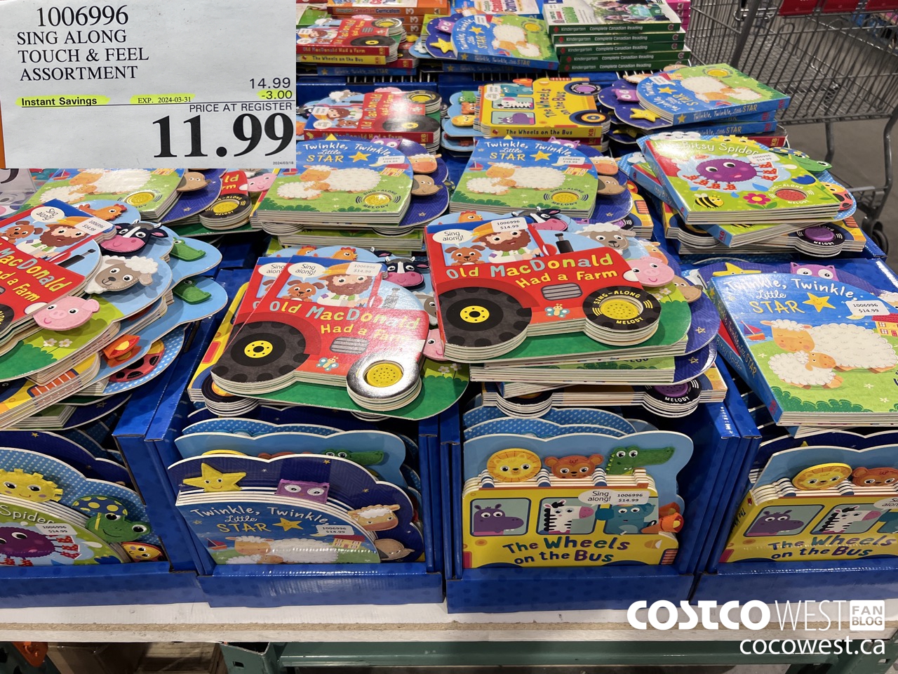 1006996 SING ALONG TOUCH & FEEL ASSORTMENT ($3.00 INSTANT SAVINGS EXPIRES ON 2024-03-31) $11.99