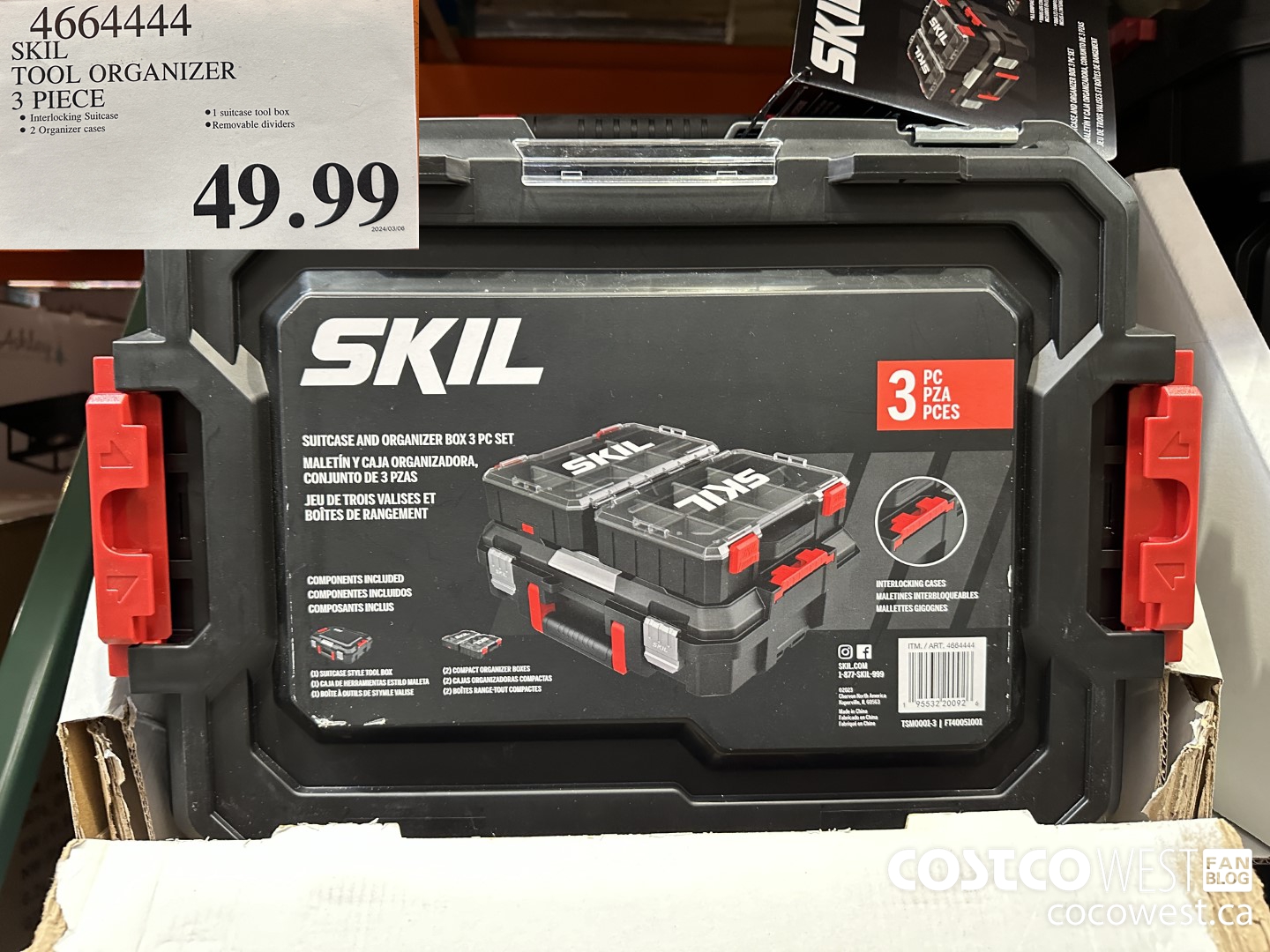 4664444 SKIL TOOL ORGANIZER 3 PIECE $49.99