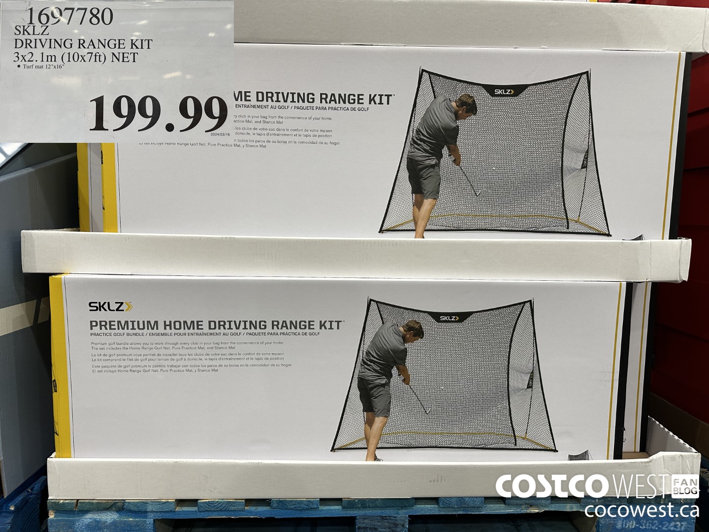 1697780 SKLZ DRIVING RANGE KIT 3 x 2.1m (10x7ft) NET  $199.99