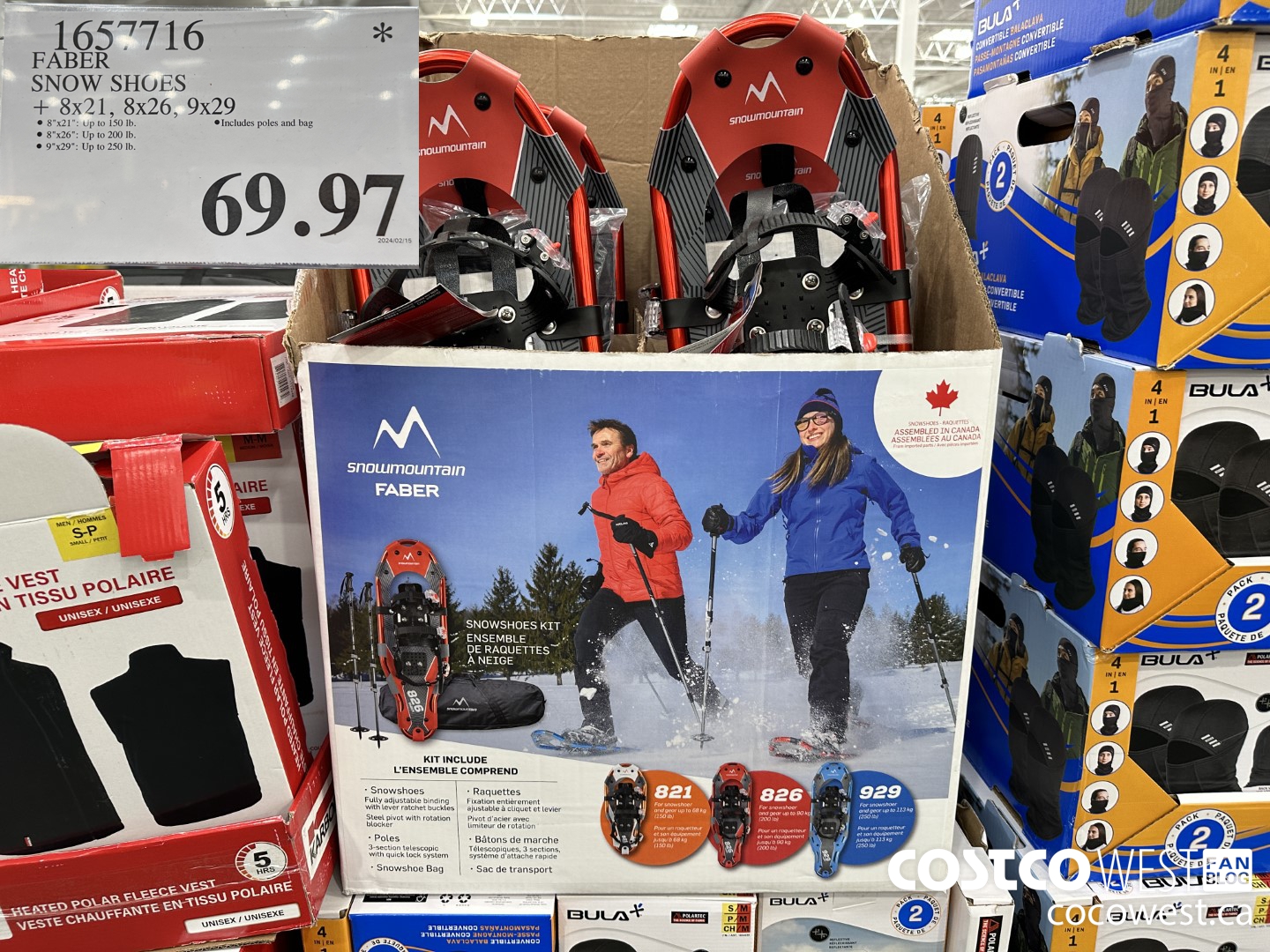 1657716 SNOW MOUNTAIN SNOW SHOES 8X21, 8X26, 9X29 $69.97