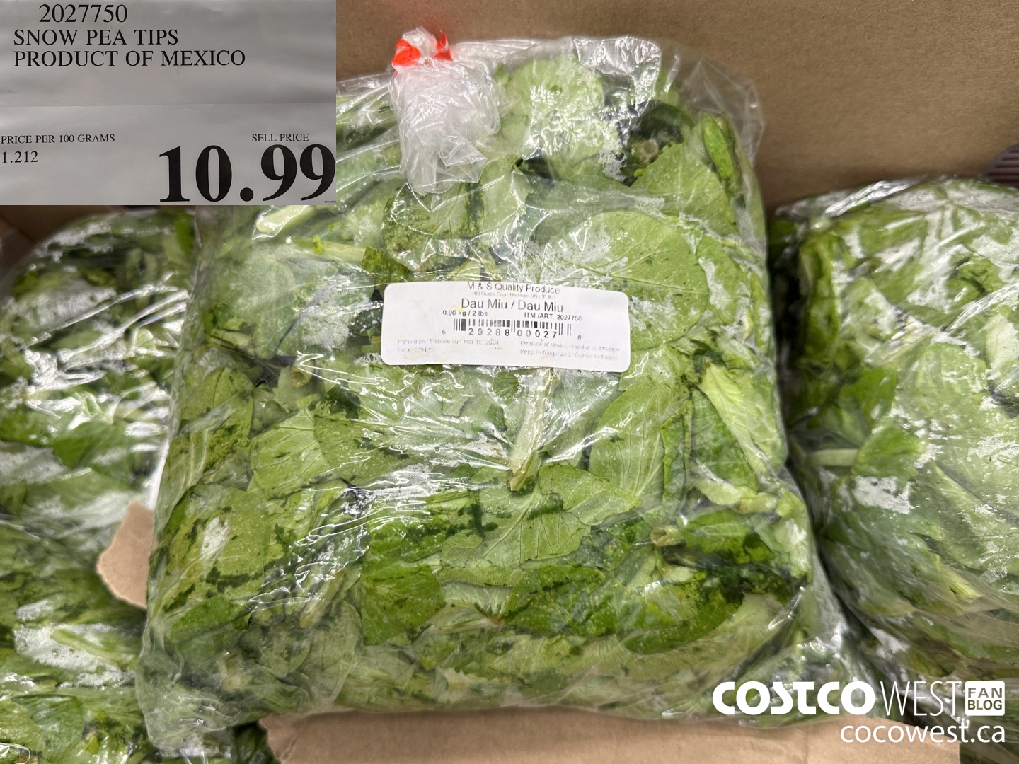 2027750 SNOW PEA TIPS PRODUCT OF MEXICO $10.99