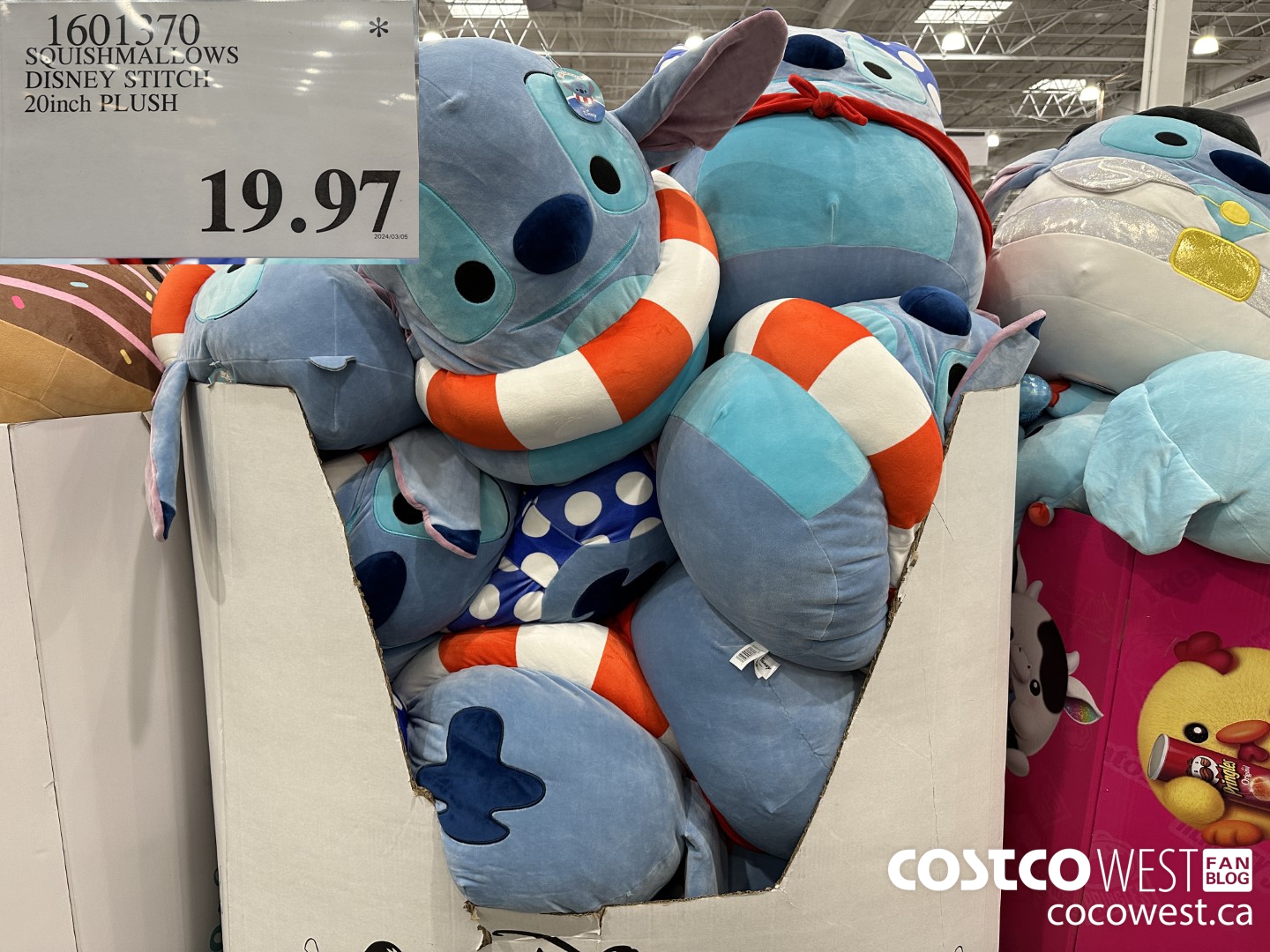 1601370 SQUISHMALLOWS DISNEY STITCH 20inch PLUSH  $19.97