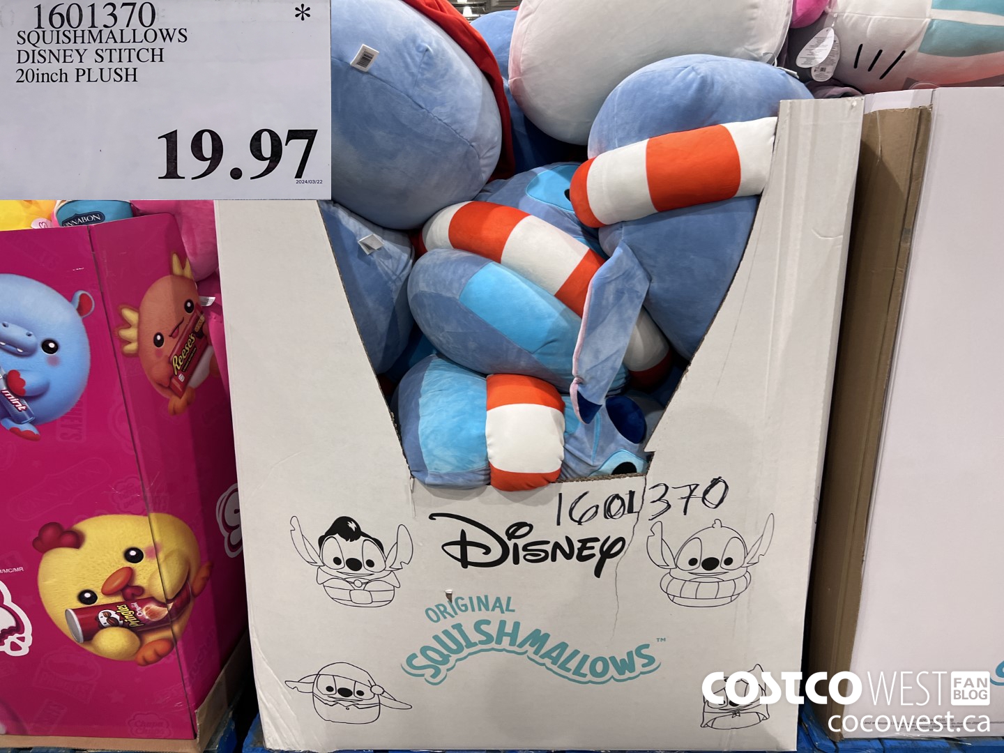 1601370 SQUISHMALLOWS DISNEY STITCH 20inch PLUSH  $19.97