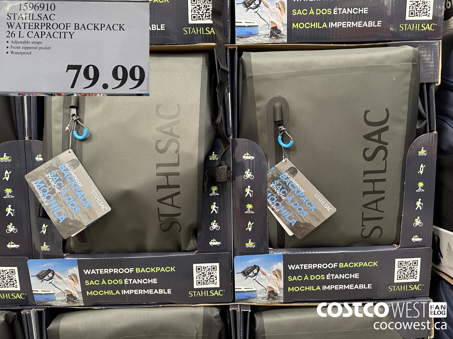 1596910 STAHLSAC WATERPROOF BACKPACK 26 L CAPACITY $79.99