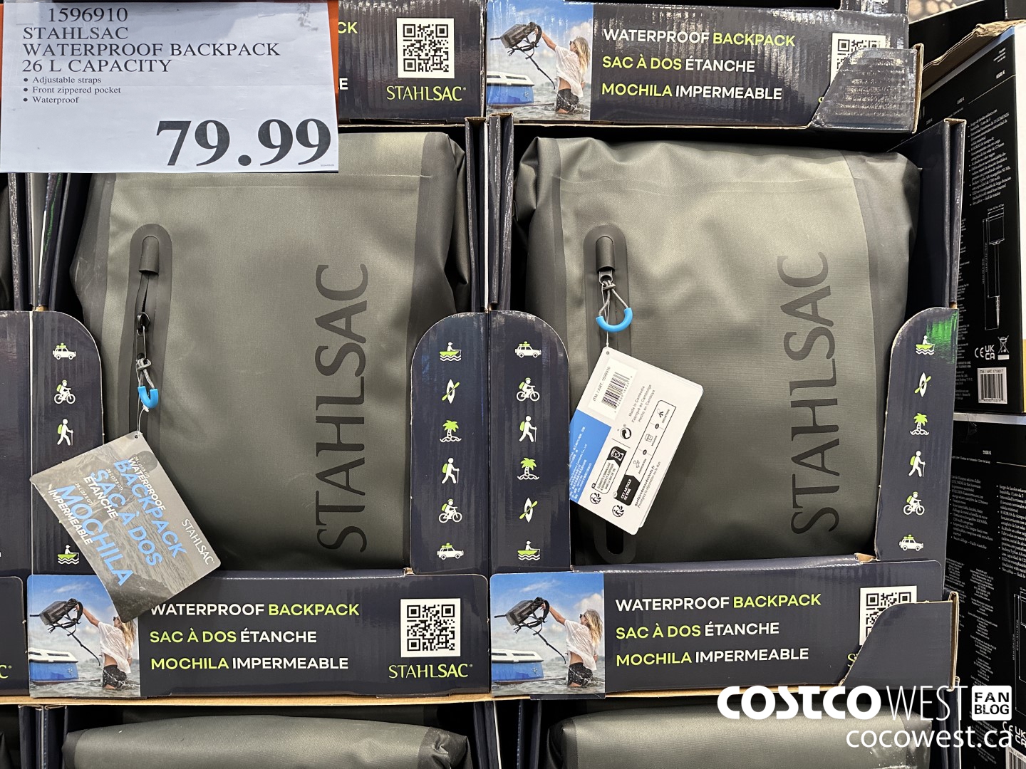 1596910 STAHLSAC WATERPROOF BACKPACK 26 L CAPACITY $79.99