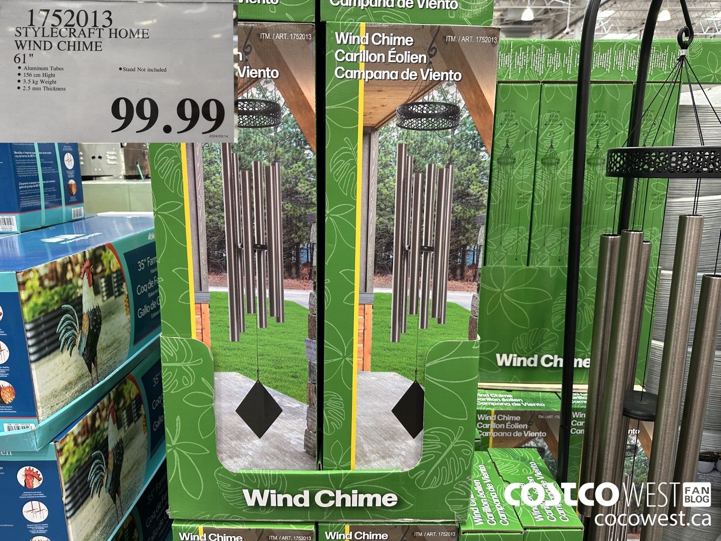 1752013 STYLECRAFT HOME WIND CHIME 61