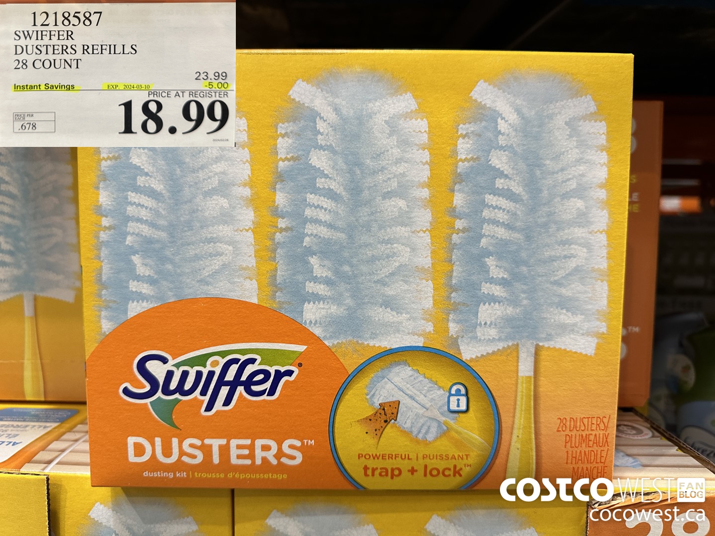 1218587 SWIFFER DUSTERS REFILLS 28 COUNT ($5.00 INSTANT SAVINGS EXPIRES ON 2024-03-10) $18.99