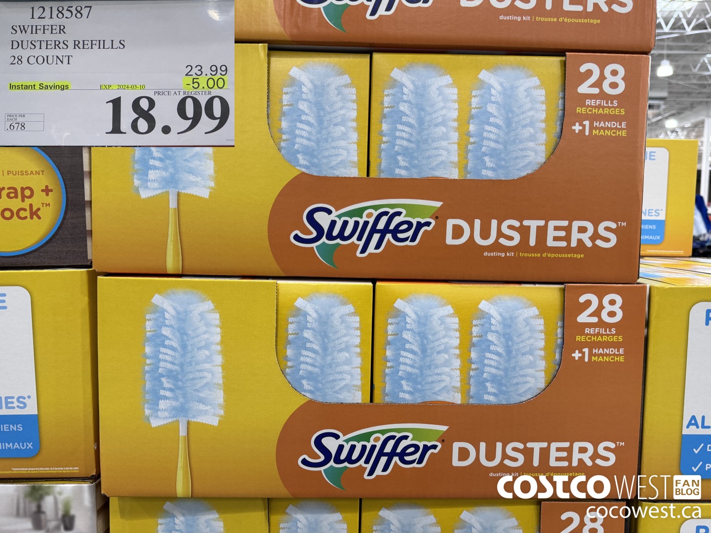 1218587 SWIFFER DUSTERS REFILLS 28 COUNT ($5.00 INSTANT SAVINGS EXPIRES ON 2024-03-10) $18.99