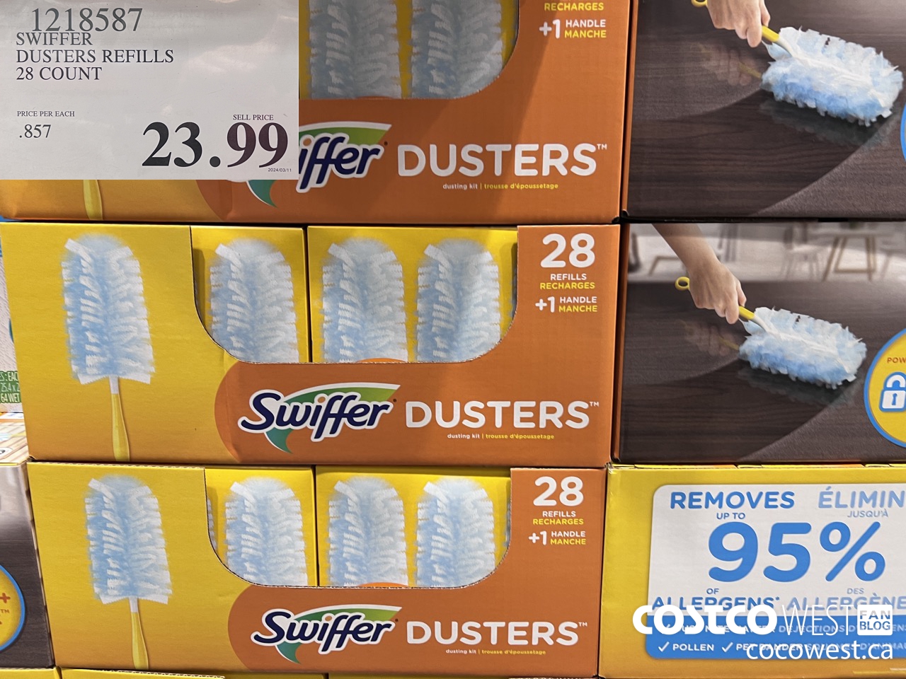 1218587 SWIFFER DUSTERS REFILLS 28 COUNT $23.99