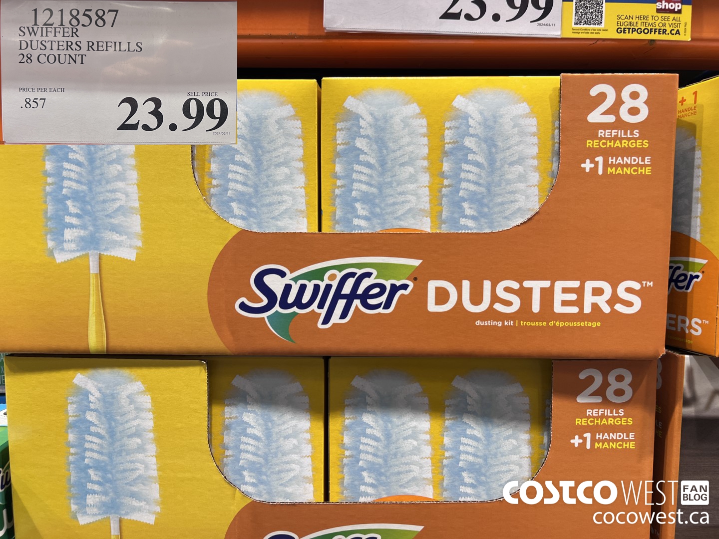 1218587 SWIFFER DUSTERS REFILLS 28 COUNT $23.99