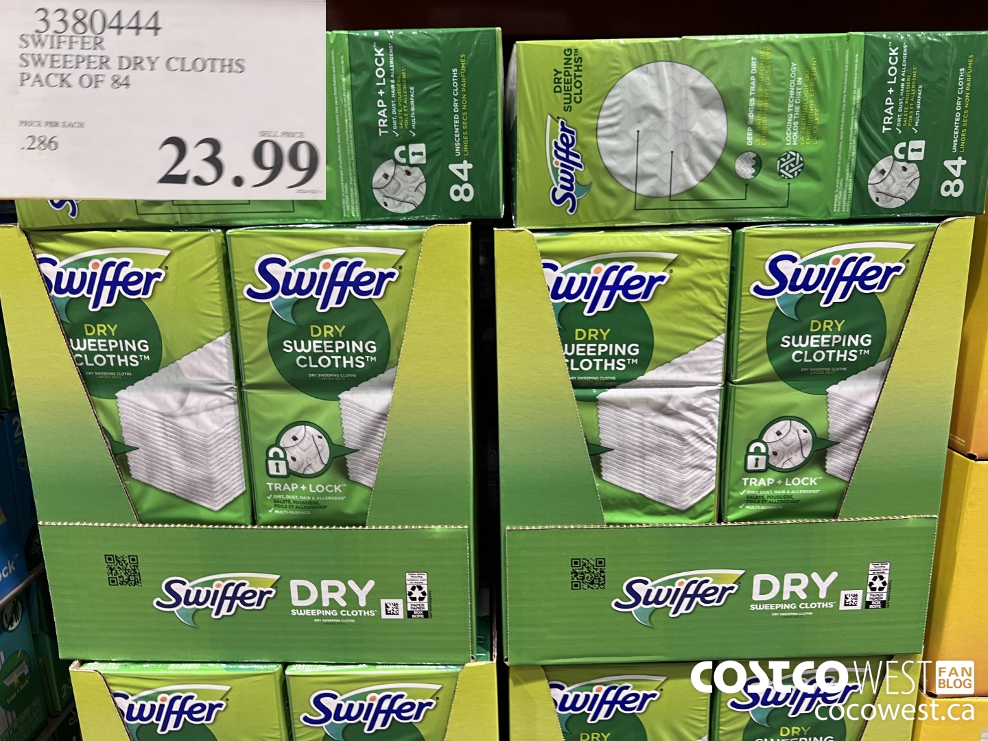 3380444 SWIFFER SWEEPER DRY CLOTHS PACK OF 84 $23.99
