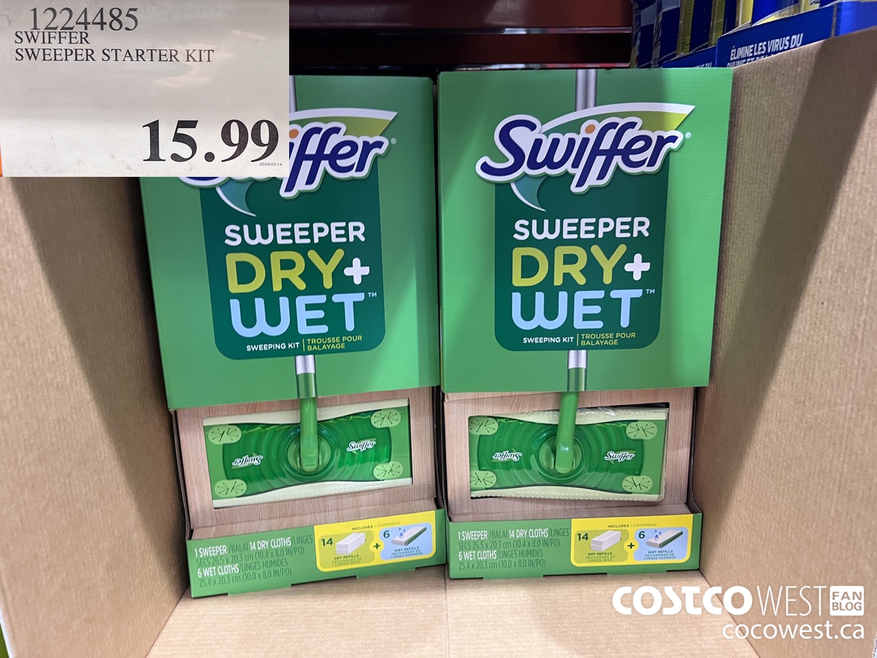 1224485 SWIFFER SWEEPER STARTER KIT $15.99