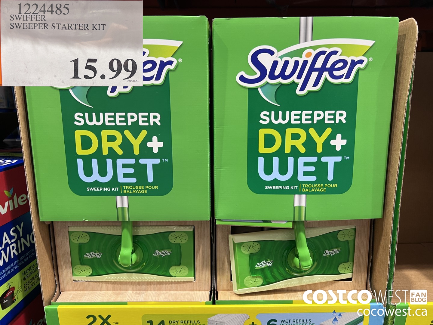 1224485 SWIFFER SWEEPER STARTER KIT $15.99