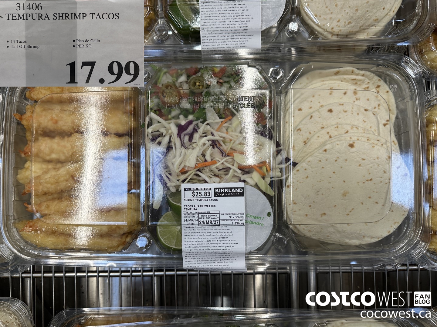 31406 TEMPURA SHRIMP TACOS $17.99