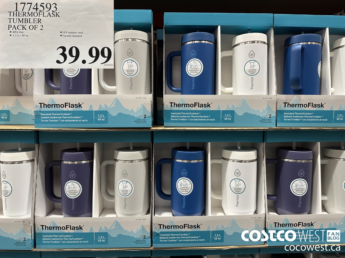 1774593 THERMOFLASK TUMBLER PACK OF 2 $39.99