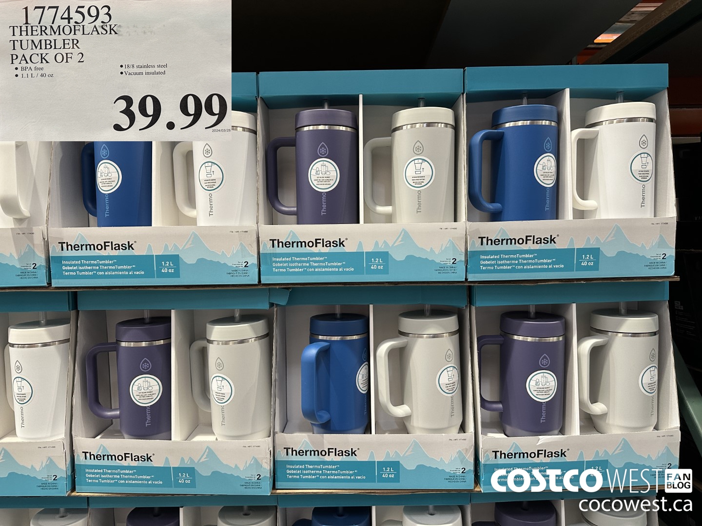 1774593 THERMOFLASK TUMBLER PACK OF 2 $39.99