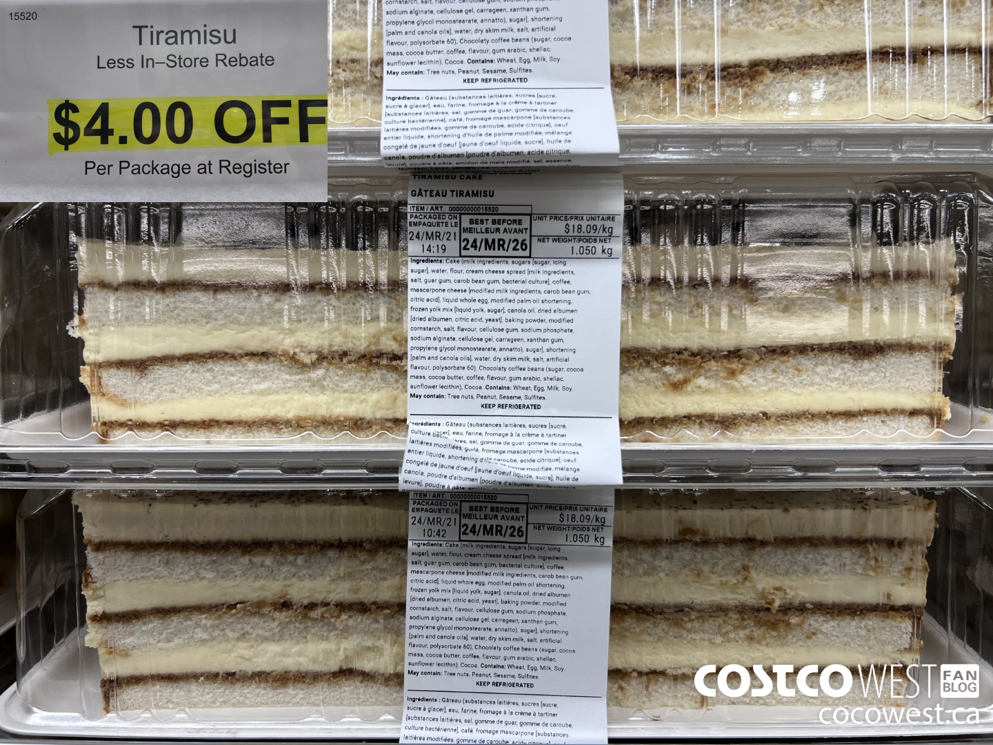 15520 TIRAMISU ($4.00 INSTANT SAVINGS)