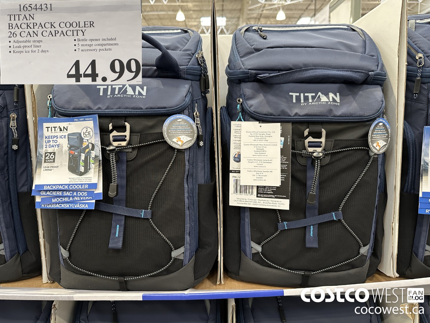 1654431 TITAN BACKPACK COOLER 26 CAN CAPACITY  $44.99