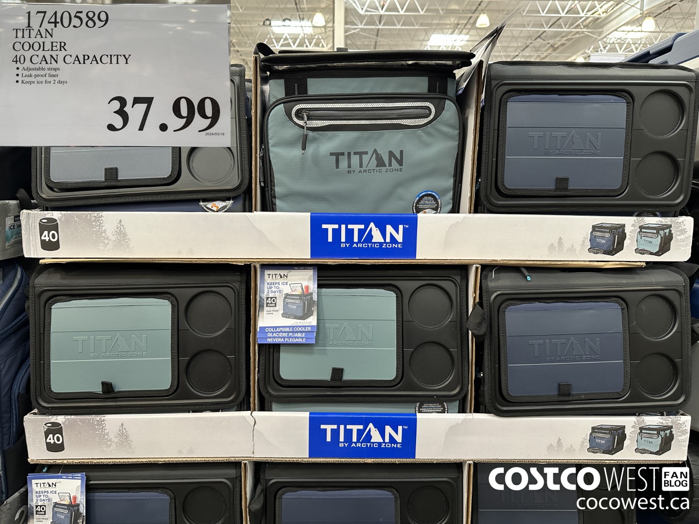 1740589 TITAN COOLER 40 CAN CAPACITY $37.99