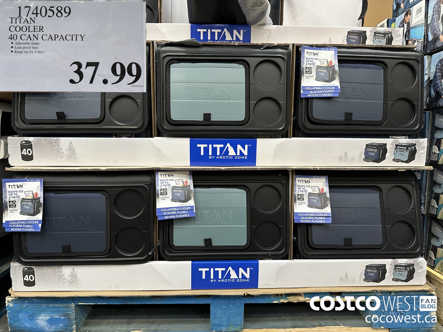 1740589 TITAN COOLER 40 CAN CAPACITY $37.99