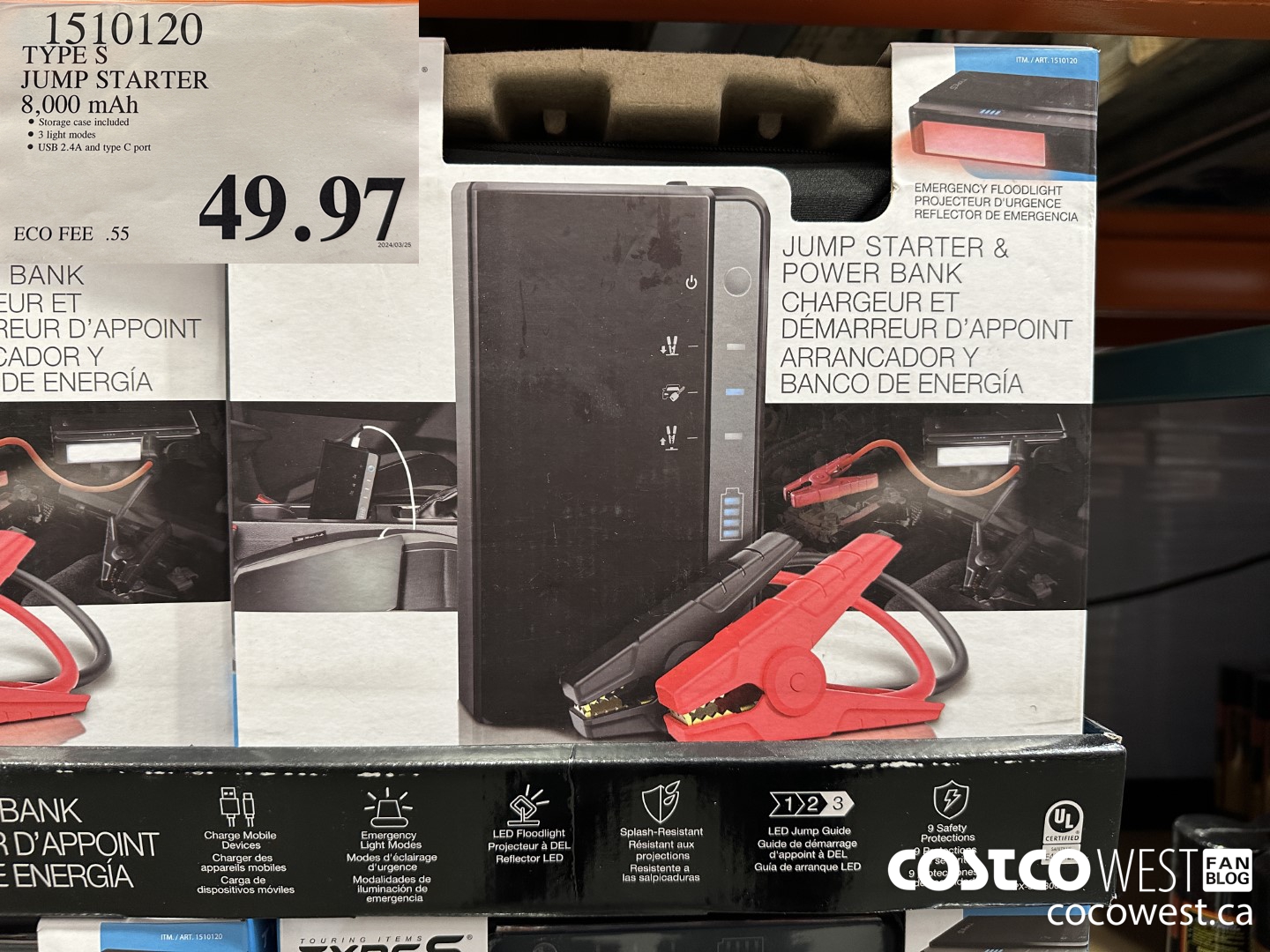 1510120 TYPE S JUMP STARTER 8,000 MAH $49.97