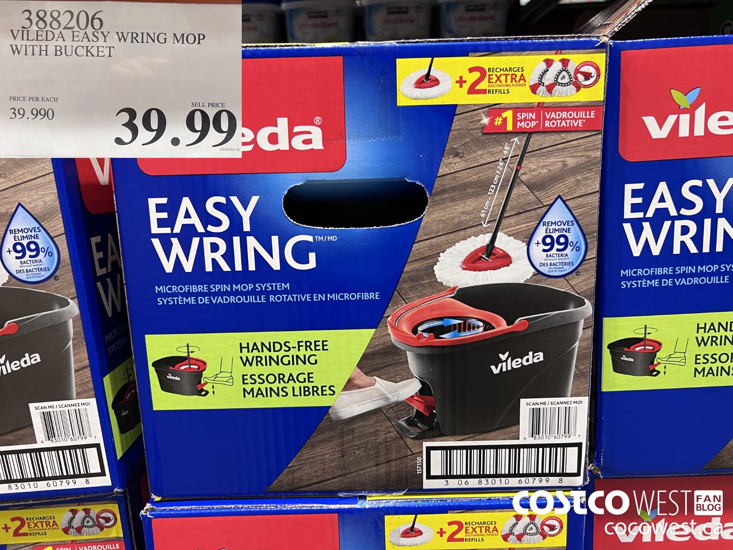 388206 VILEDA EASY WRING MOP WITH BUCKET $39.99