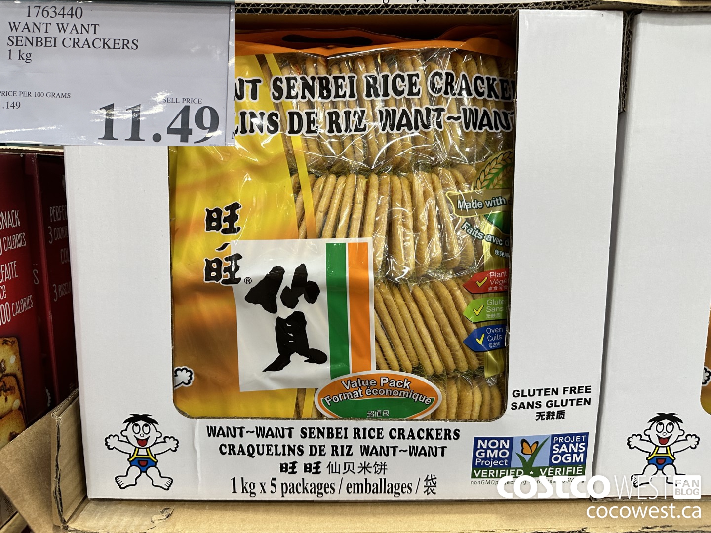 1763440 WANT WANT SENBEI CRACKERS 1KG $11.49
