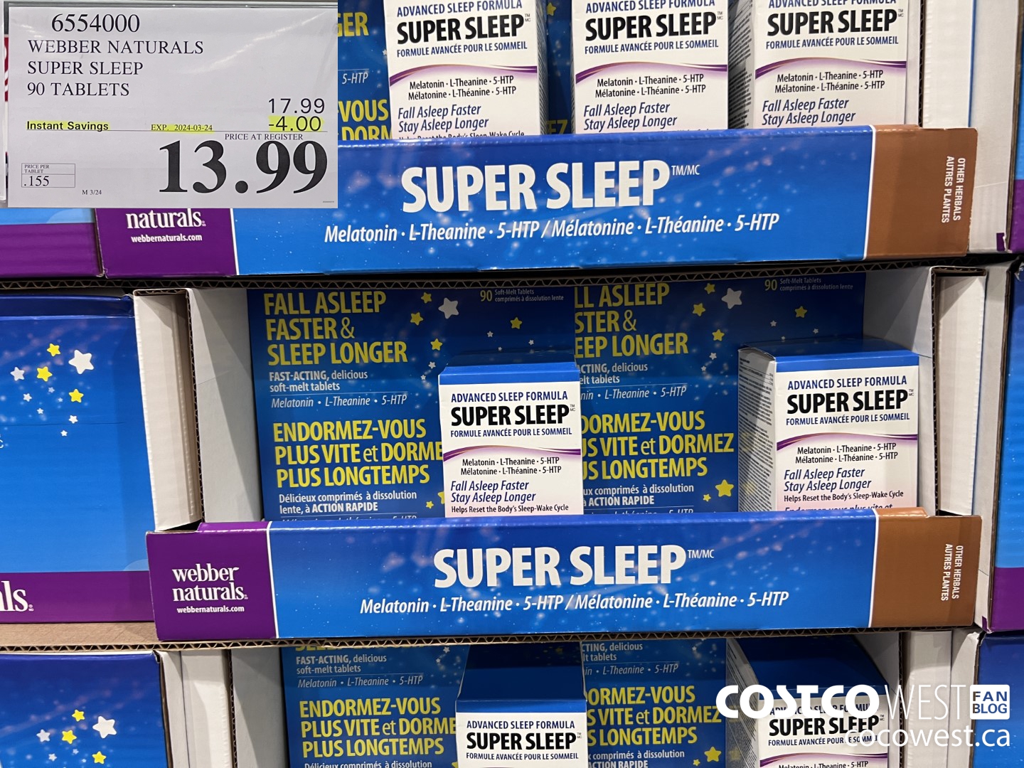 6554000 WEBBER NATURALS SUPER SLEEP 90 TABLETS ($4.00 INSTANT SAVINGS EXPIRES ON 2024-03-24) $13.99